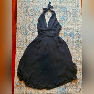 Black halter dress
